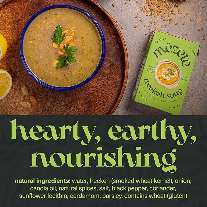 Mezete Preservative-Free Soup | Ready to Eat | Vegan Soup | Freekeh | Authentic Middle Eastern | No
