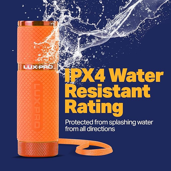 LUXPRO Bright 40 Lumen Gels LED Flashlight - Features Fun Colors and Glow-in-The-Dark Rubber Grip