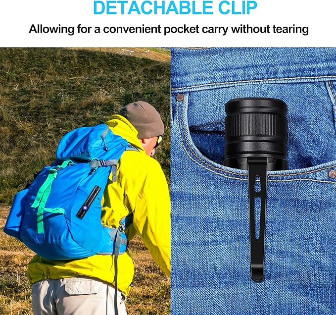 DARKBEAM LED Flashlights Rechargeable USB 2000 High Lumens, Small and Bright Pocket Flashlight