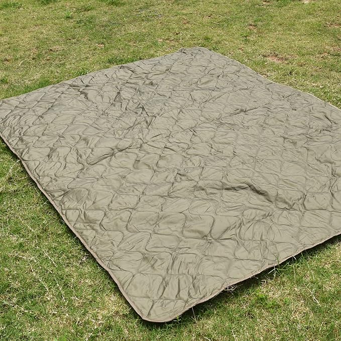 Poncho Liner Military Insulation Outdoor Camping Blanket for Travel, Beach, Grass, Picnic, Car