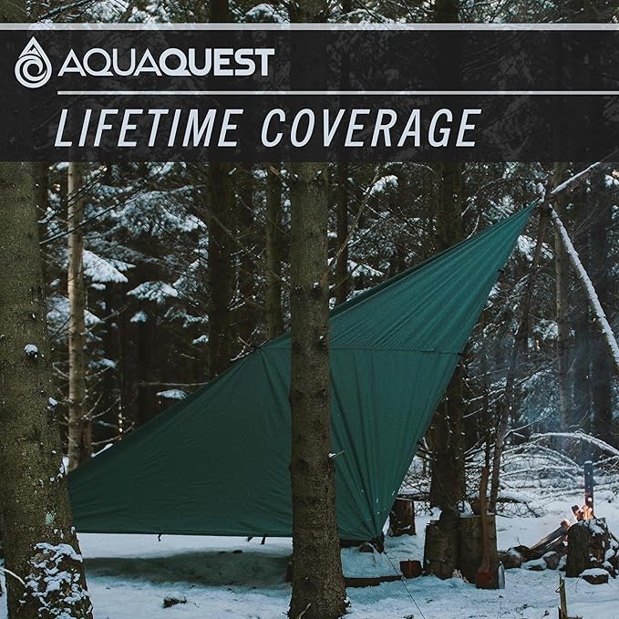 AquaQuest Guide Tarp ??Ultralight Waterproof (5,000 mm) Seam-Taped 40D Ripstop Rain Fly for