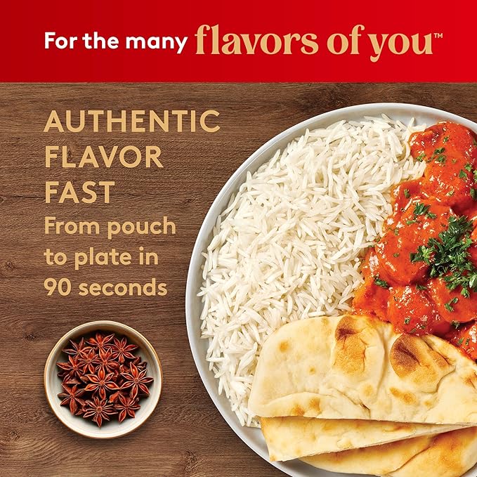 Royal White Basmati Rice - Ready to Heat Basmati Rice - (4 Pack) 8.5 oz Microwaveable Pouch