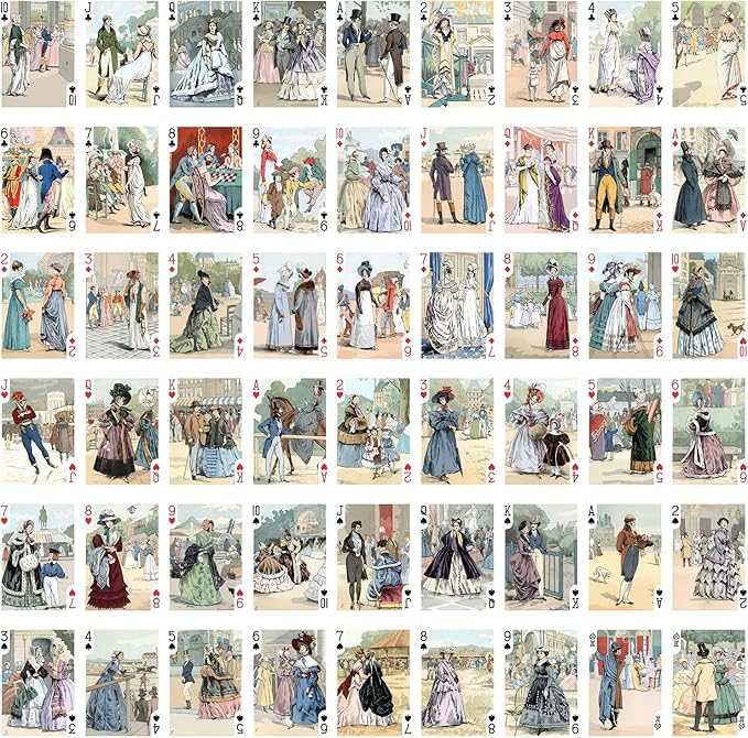 LES Modes DE Paris Playing Cards (Poker Deck 54 Cards All Different) Vintage Fashion Retro Art Deco