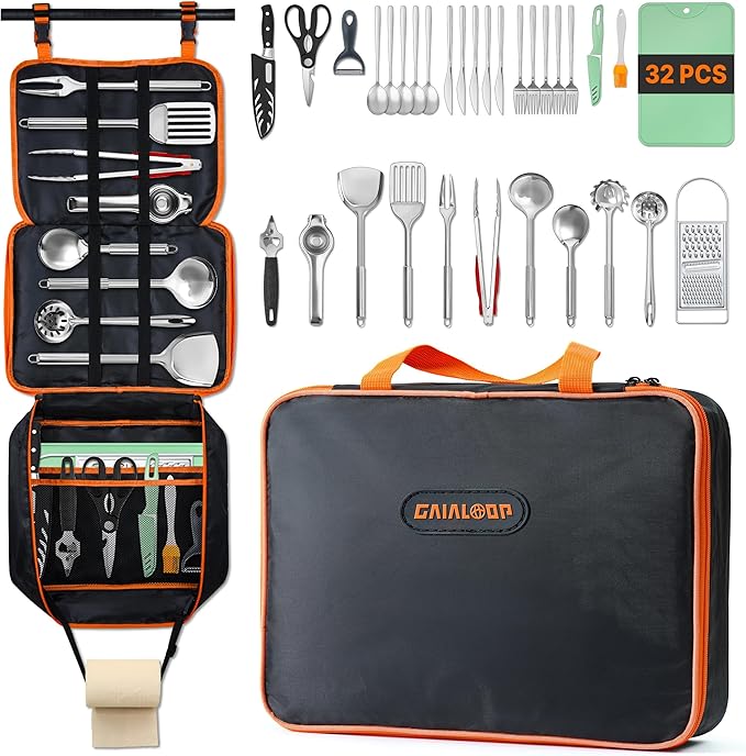 Camping Cooking Utensils Set Grilling Cookware Camp Kitchen Rotating Marshmallow Roasting Sticks