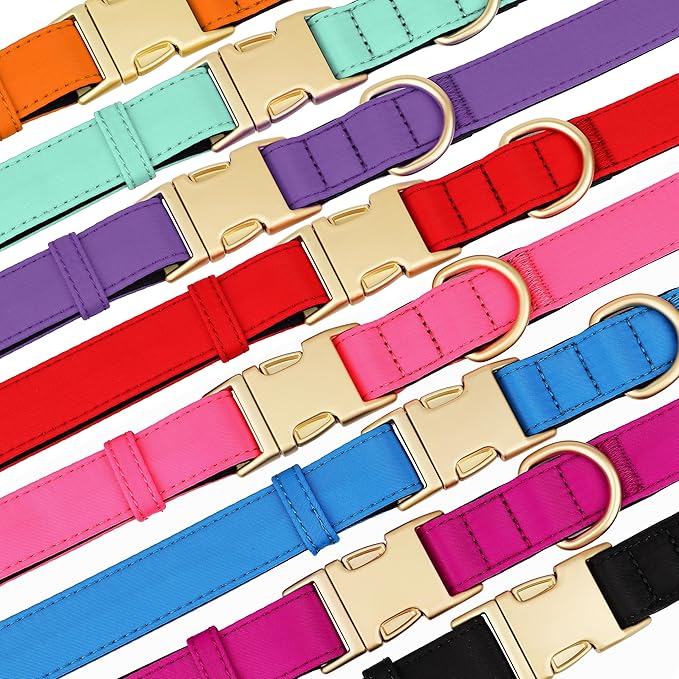 Didog Soft Padded Dog Collars for Medium Dogs, Colorful and Durable Dog Collar with Quick Release