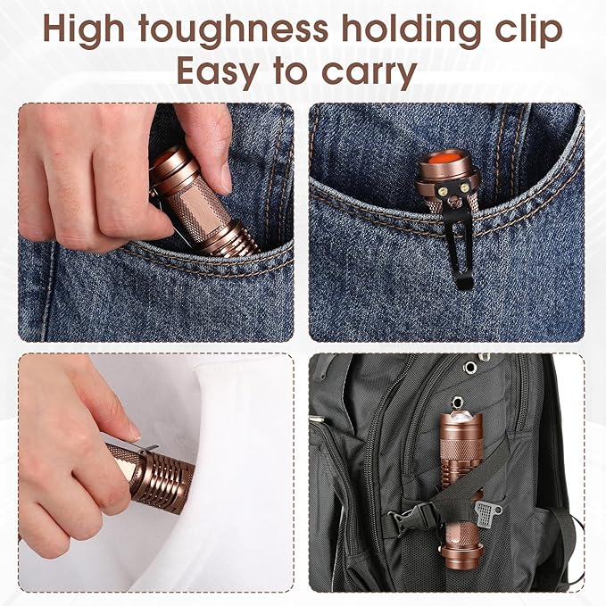 Fumete 20 Pieces LED Flashlight Mini 3 Mode Tactical Torch Small Water Resistant Pocket Flash Light