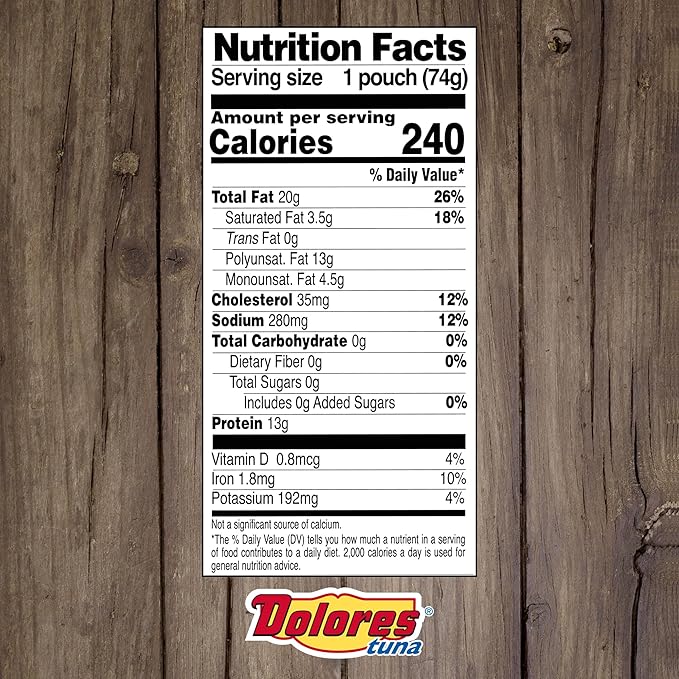Dolores Chunk Light Yellowfin Tuna with Mayonnaise and Jalapeno Peppers, 2.6 oz (Pack of 24)