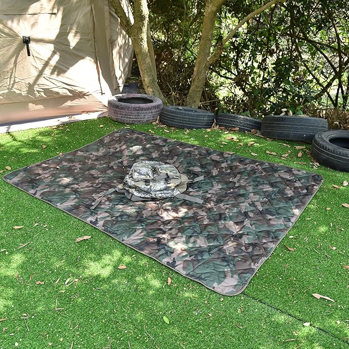 Poncho Liner Military Insulation Blanket Camo with Compression Carry Bag for Outdoors Hiking Jungle
