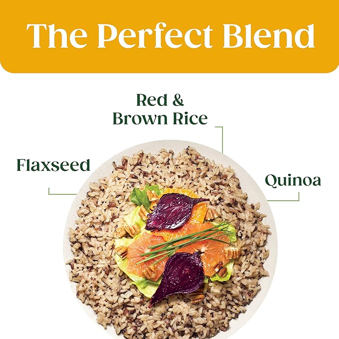 SEEDS OF CHANGE Organic Quinoa, Brown & Red Rice with Flaxseed, Microwaveable Ready to Heat, 8.5