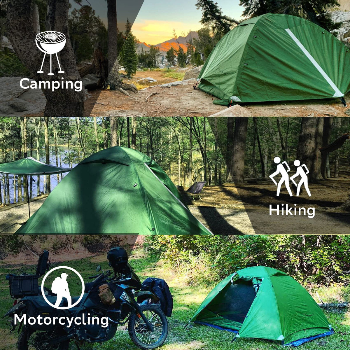 Clostnature 3 Person Lightweight Backpacking Tent, Camping Tent