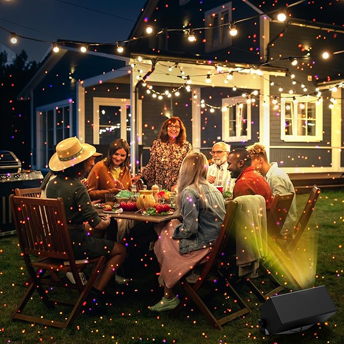 AIRIVO Outdoor Laser Lights Projector, 5 Color Motion Firefly Lights Star Show Projection Light