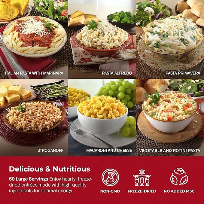 Legacy Food Storage 60 Serving Emergency Food Supply Bucket, 12 Entrees, 23,400 Total Calories