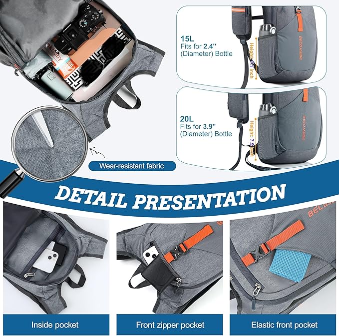 20L Small Hiking Backpack for Men Women Foldable Packable Back Pack Ultralight Hiking Daypack for