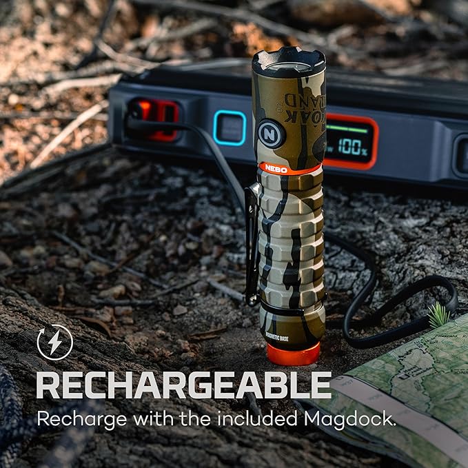 NEBO Redline Torchy 2K, 2000 Lumen Pocket, Rechargeable LED, Water & Impact Resistant Flashlight