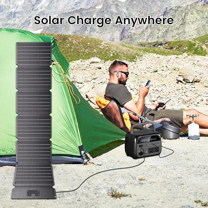 54W Portable Solar Panel - Foldable Solar Charger for Power Bank Phone Laptop for Camping Hiking RV