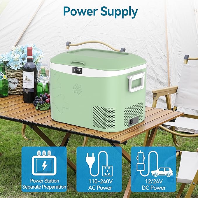 Car Refrigerator Portable 12V Fridge 19 Quart (18 Liter) 12 Volt Freezer Compressor Cooler 12V/24V