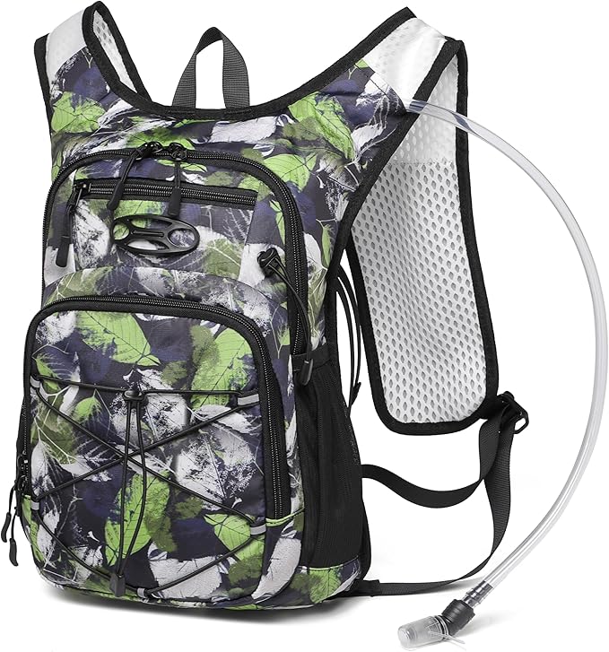Wotony Lightweight Hydration Backpack with 2LOR 3LWater Bladder for Cycling Hiking Rave - Water