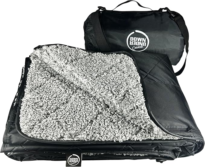 DOWN UNDER OUTDOORS Large Waterproof Windproof Extra Thick 350 GSM Quilted Fleece, or Sherpa