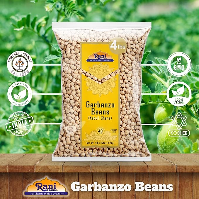 Rani Garbanzo Beans (Kabuli Chana) 64oz (4lbs) 1.81kg Bulk ~ All Natural | Vegan | Gluten Friendly