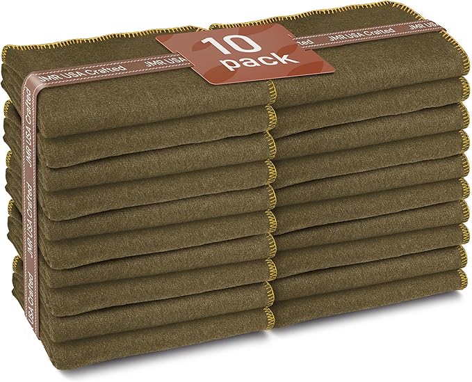 Wool Camping Blanket ??70% Wool Heavy-Duty Military Style Throw, Warm & Washable, Fire Retardant