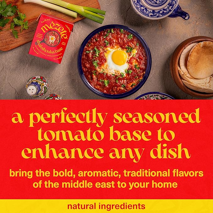 Mezete Shakshouka Stew Base | Shelf Stable | Gluten-Free Stew | All-Natural | No Preservatives or
