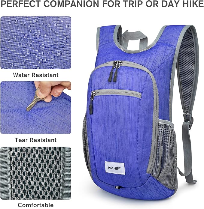 G4Free 10L/15L Hiking Backpack Lightweight Packable Hiking Daypack Small Travel Outdoor Foldable