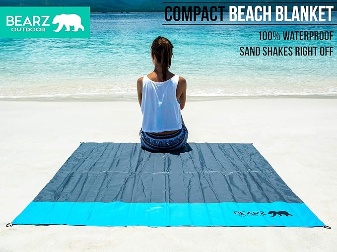Pocket Blanket - Beach Blanket Waterproof Sandproof, Picnic Blankets Waterproof Foldable