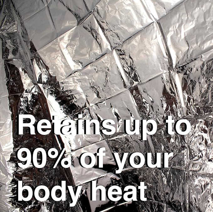 Kemp USA Emergency Mylar Blanket - Pack of 25, Lightweight Multipurpose First Aid Blanket, Used by