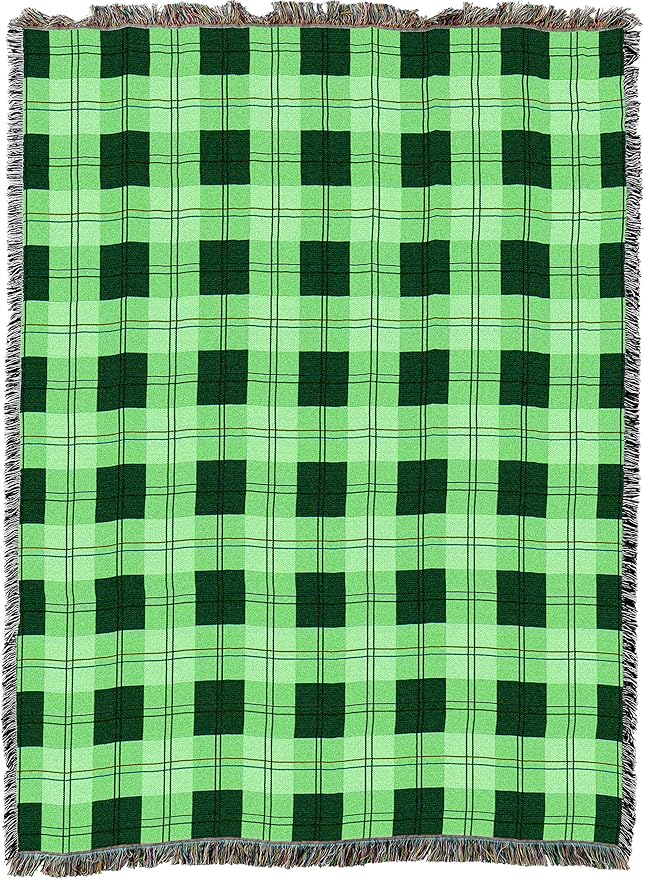 Pure Country Weavers Gooseberry Plaid Blanket - Gift Tapestry Throw Woven from Cotton - Made in The