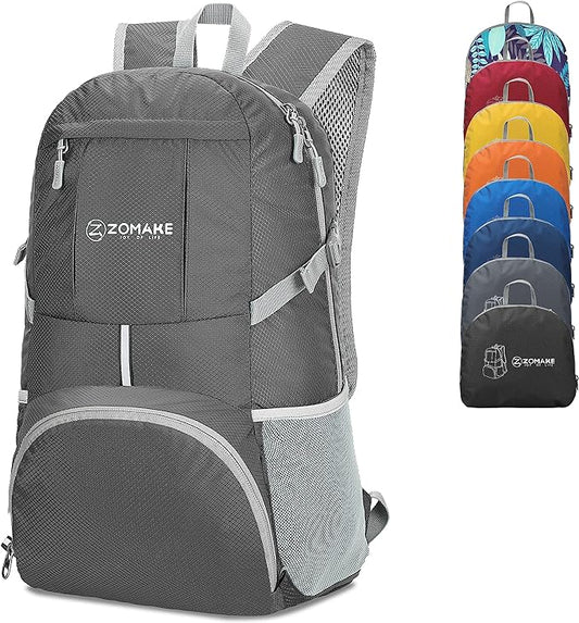 ZOMAKE Lightweight Packable Backpack 35L, Light Foldable Backpacks Water Resistant Collapsible