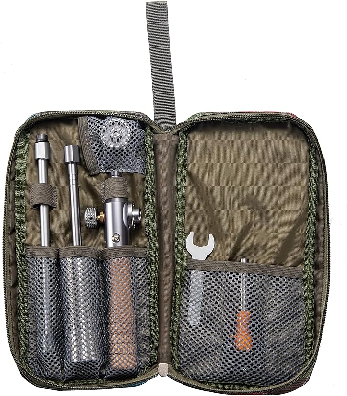 CAMPINGMOON Camping Grill Torch Dual Fuel Head Flame Adjustable for Charcoal Starter with Storage