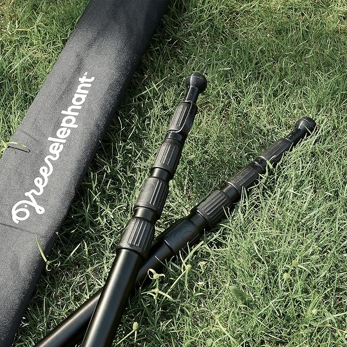 Green Elephant Camping Tarp Poles - Adjustable Aluminum Telescoping Tent Poles for Tarps, Canopy &