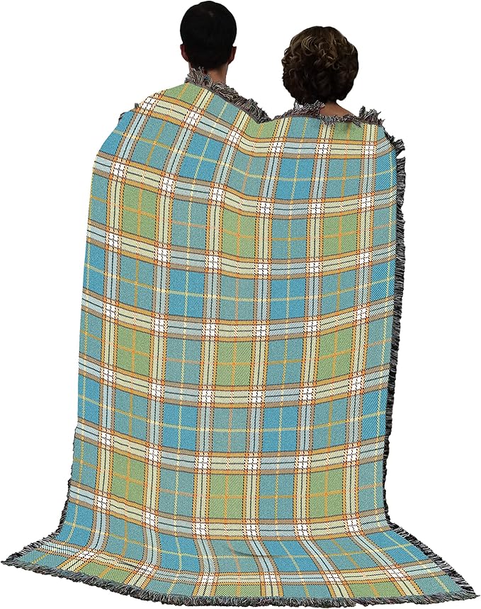 Pure Country Weavers Plaid Blanket Freshwater - Patterns Gift Tapestry Throw Woven from Cotton