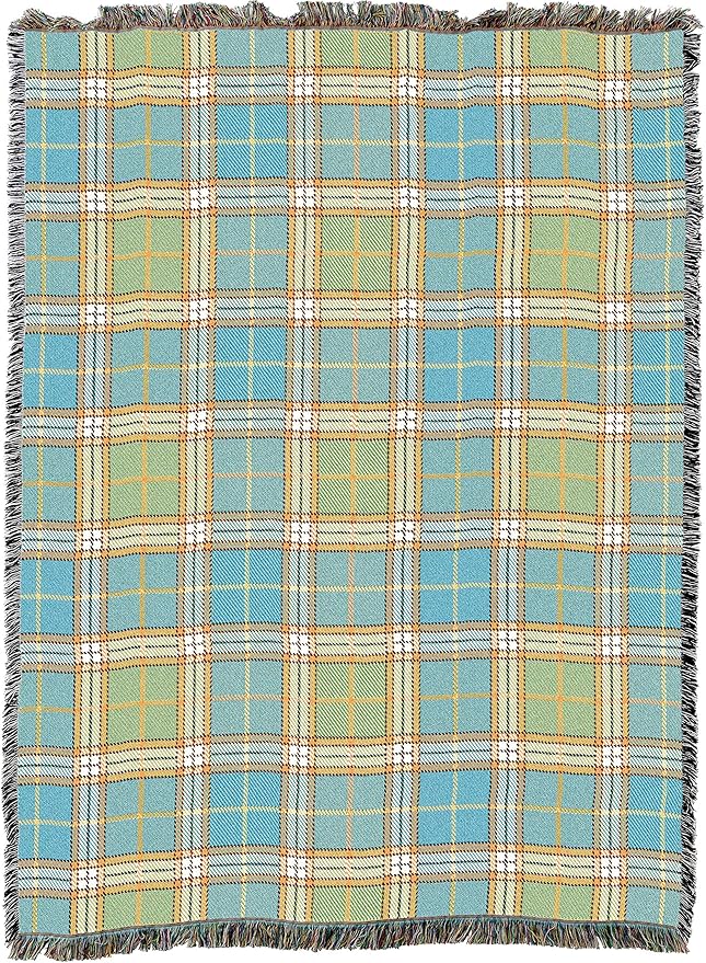 Pure Country Weavers Plaid Blanket Freshwater - Patterns Gift Tapestry Throw Woven from Cotton