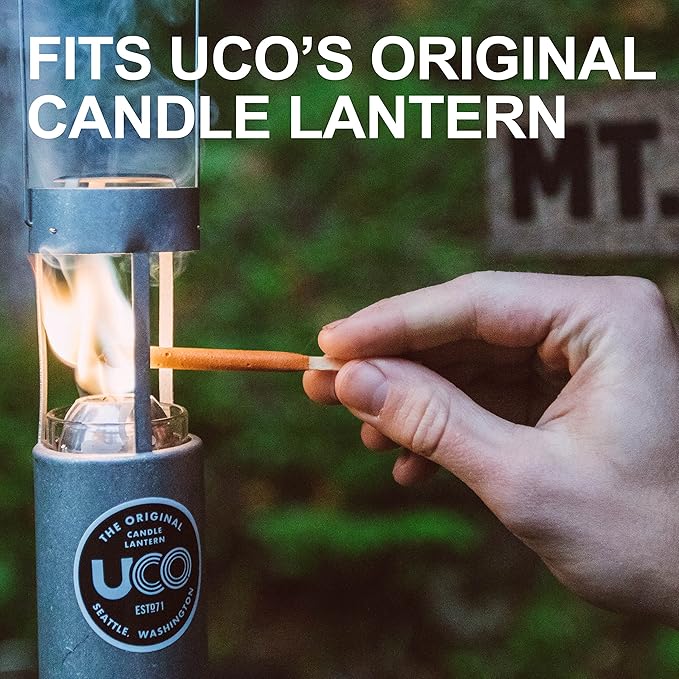 9-Hour White Candles for UCO Candle Lanterns, Long-Burning Candles for Outdoor, Camping, Prepping