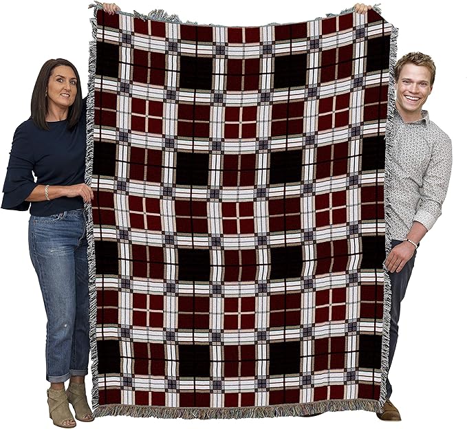 Pure Country Weavers Plaid Blanket Brickcraft - Patterns Gift Tapestry Throw Woven from Cotton