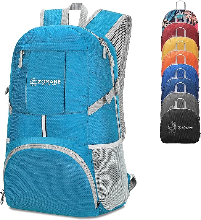 ZOMAKE Lightweight Packable Backpack 35L, Light Foldable Backpacks Water Resistant Collapsible