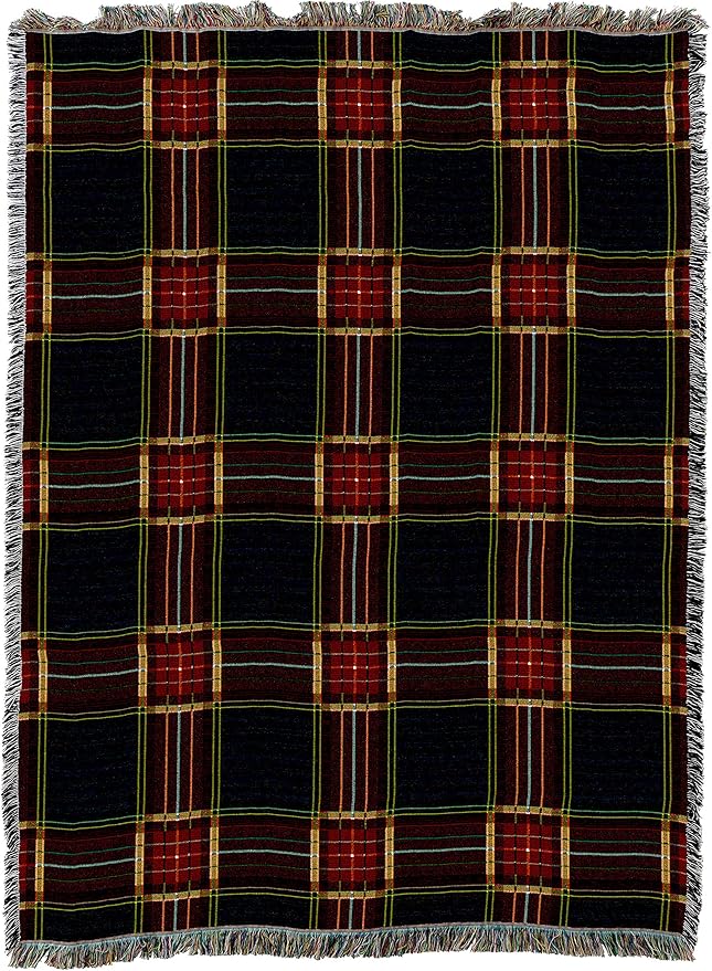 Pure Country Weavers Plaid Blanket Golf - Patterns Gift Tapestry Throw Woven from Cotton - Made in