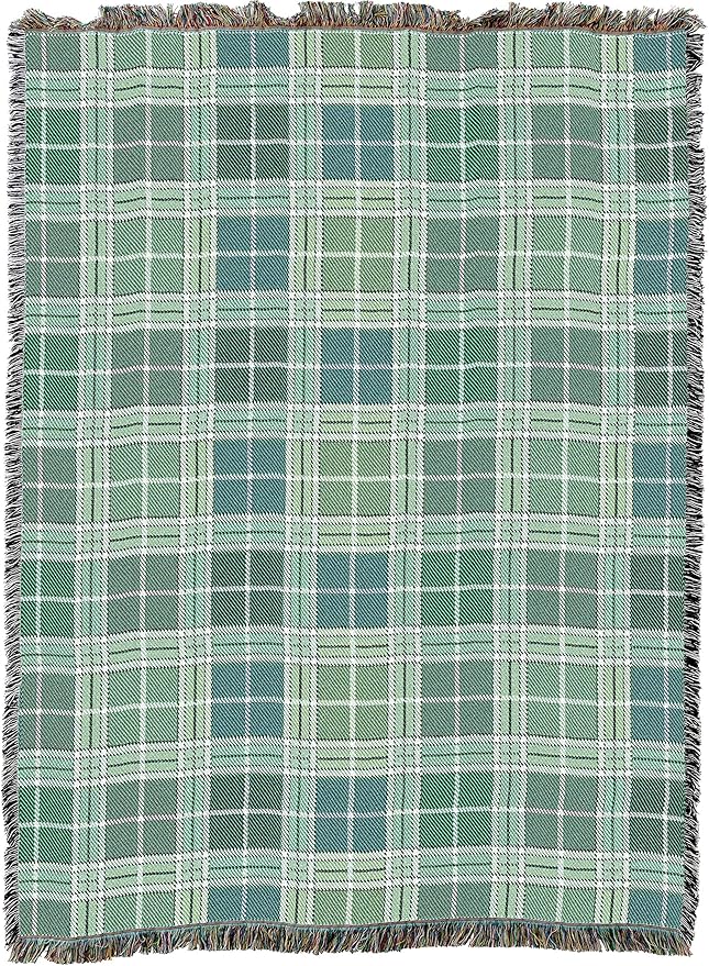 Pure Country Weavers Plaid Blanket Heather Tartan - Patterns Gift Tapestry Throw Woven from Cotton