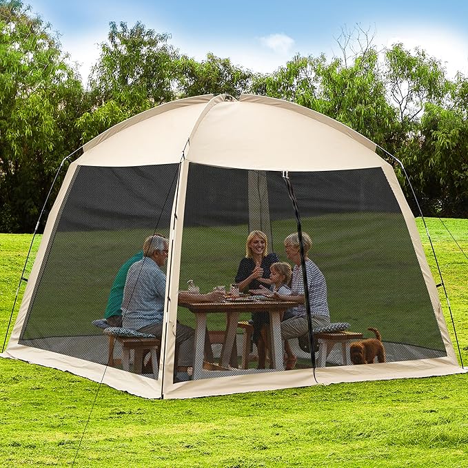 12' X 12' Screen House Room - Camping Screen Tent 8-10 Person&Instant UV Resistant Sun Shelter,Easy