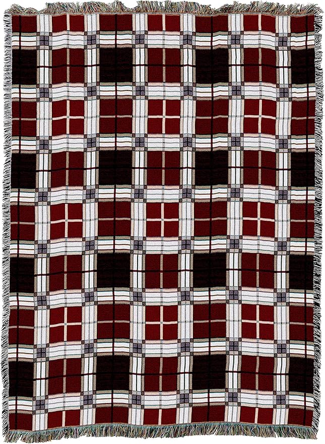 Pure Country Weavers Plaid Blanket Brickcraft - Patterns Gift Tapestry Throw Woven from Cotton