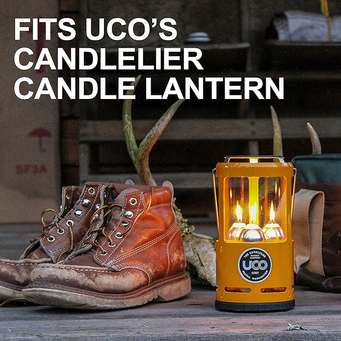 9-Hour White Candles for UCO Candle Lanterns, Long-Burning Candles for Outdoor, Camping, Prepping