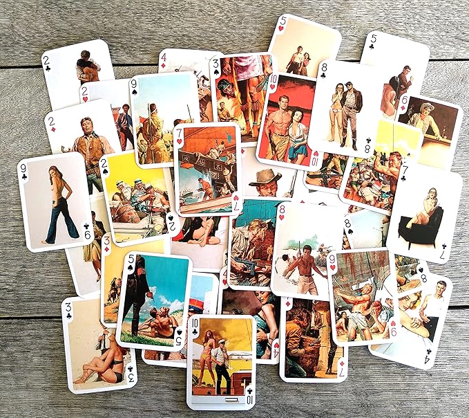 Pulp Fiction Playing Cards (Poker Deck 54 Cards All Different) Vintage Pulp Fiction and Pinup