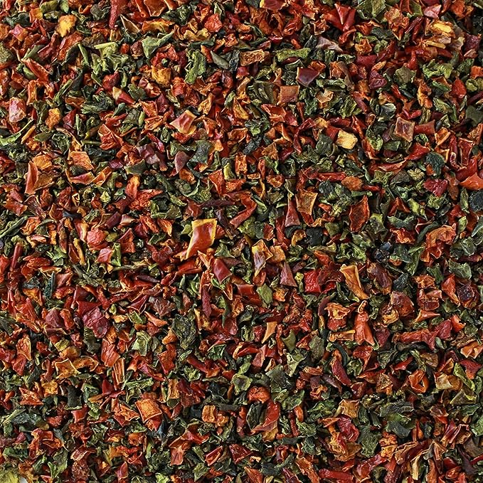 Harmony House Dried Mixed Bell Peppers, Diced ??Dehydrated Vegetables for Cooking, Camping