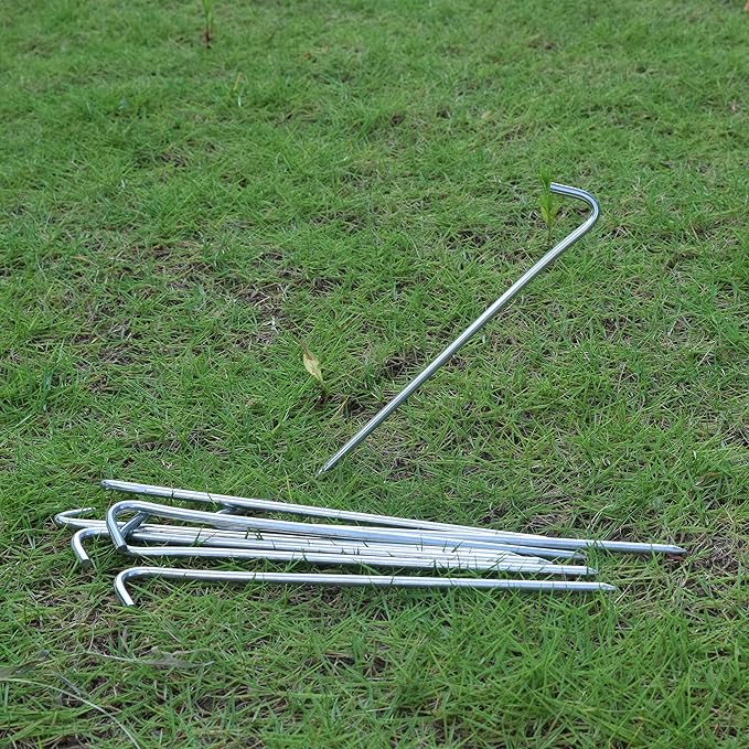 MySit 9" Tent Stakes, Metal Inflatable Stakes 30 Pack, Heavy Duty Galvanized Tent Stakes Metal