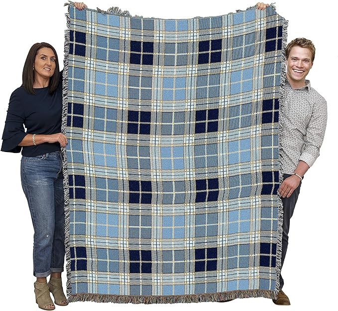 Pure Country Weavers Plaid Blanket Blue Bell Tartan - Patterns Gift Tapestry Throw Woven from