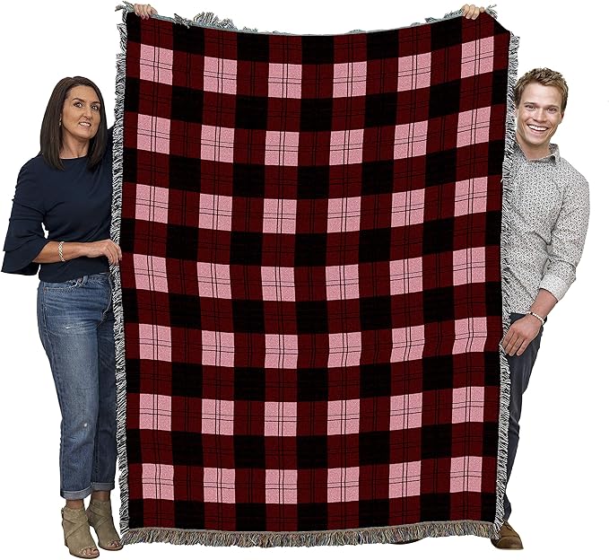 Pure Country Weavers Plaid Blanket Watermelon - Patterns Gift Tapestry Throw Woven from Cotton