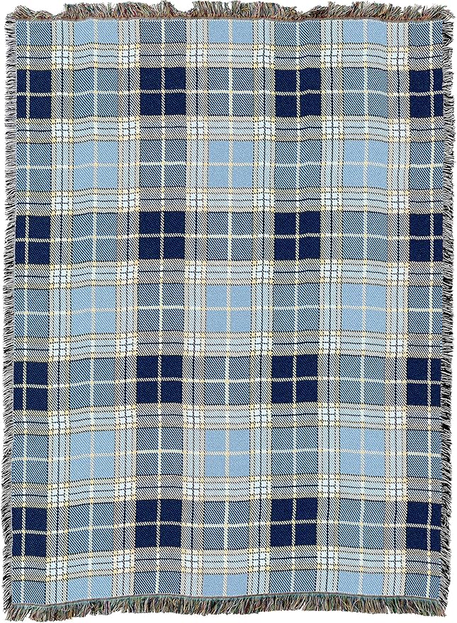 Pure Country Weavers Plaid Blanket Blue Bell Tartan - Patterns Gift Tapestry Throw Woven from